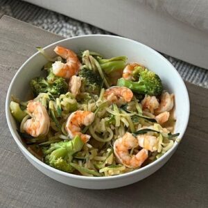 shrimp zoodle skillet