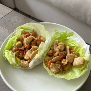 Thai chicken lettuce wraps