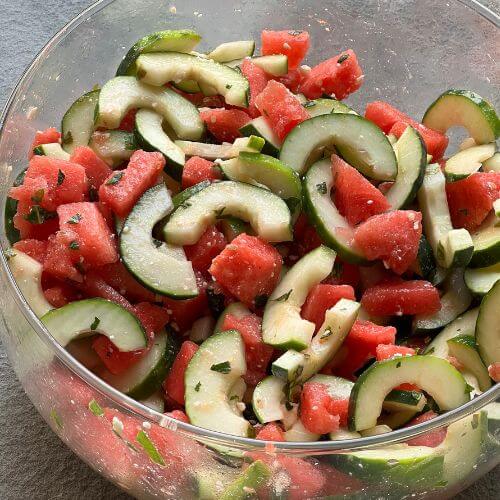 watermelon cucumber salad